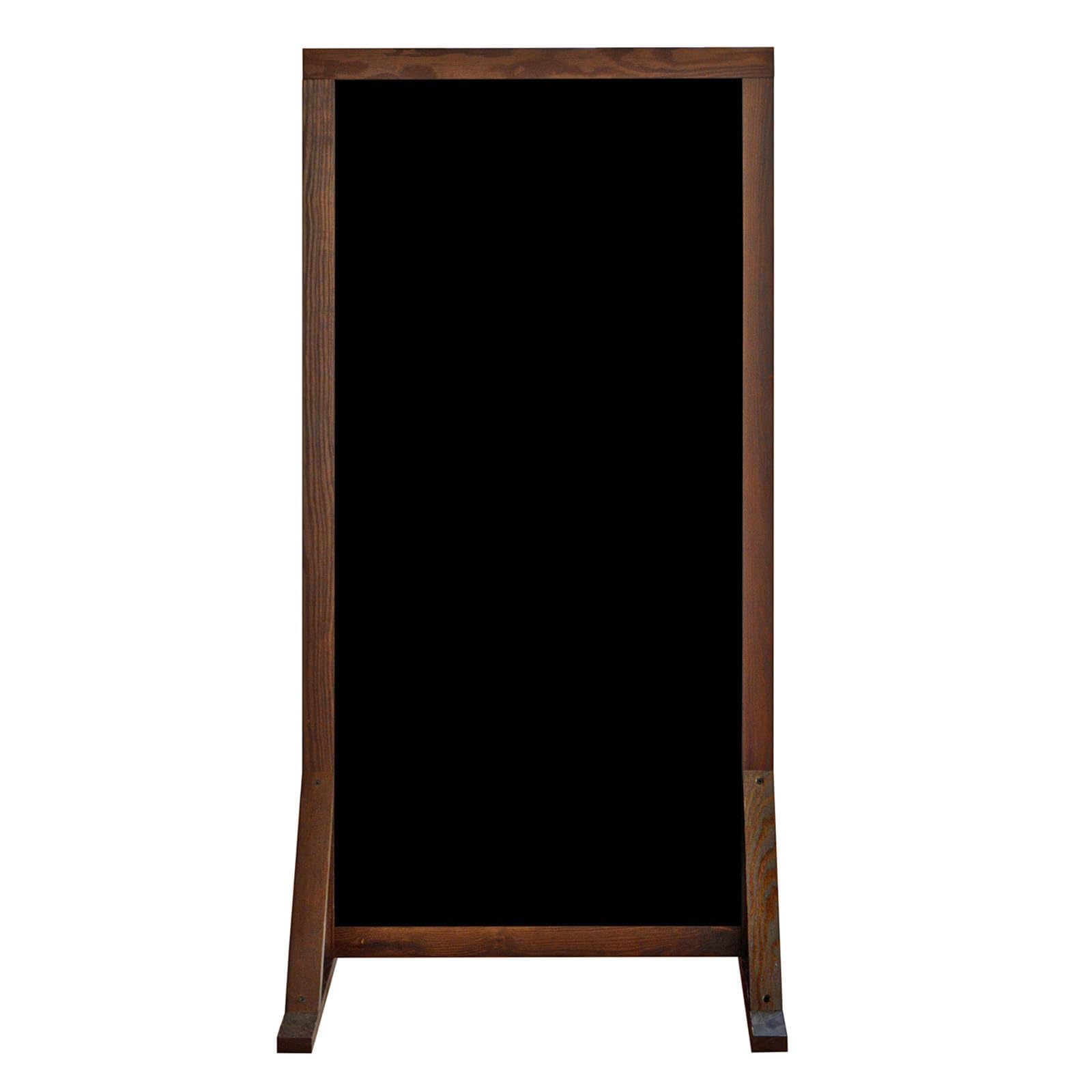 Dwustronny stojak reklamowy 118,5 x 59 cm, wodoodporna tablica z ABS w brązowej ramie drewnianej