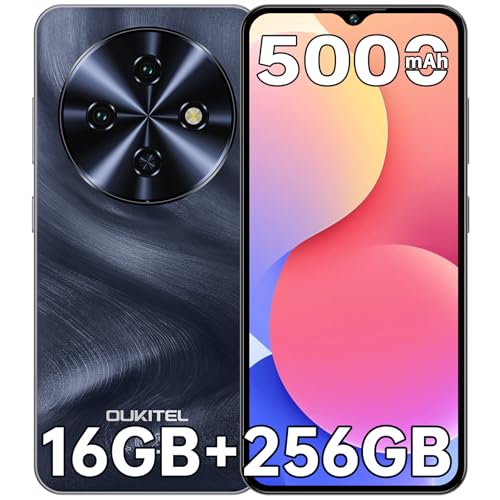 OUKITEL C5 Smartphone Ohne Vertrag, 16GB RAM+256GB ROM/1TB Erweiterbar Handy Ohne Vertrag, 6.52\" HD+ Handy, Simlockfreie Handys mit 5000mAh Akku, 13MP+5MP Kamera, Face ID/Dual SIM/GPS/OTG, Schwarz OUKITEL C5 Smartphone Ohne Vertrag, 16GB RAM+256GB ROM/1TB Erweiterbar Handy Ohne Vertrag, 6.52\" HD+ Handy, Simlockfreie Handys mit 5000mAh Akku, 13MP+5MP Kamera, Face ID/Dual SIM/GPS/OTG, Schwarz