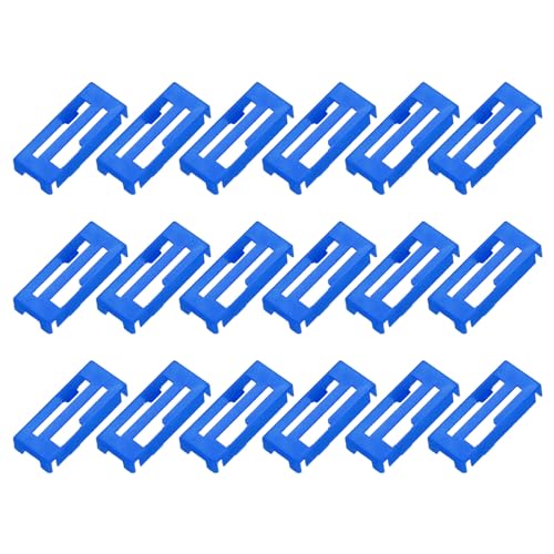 QUARKZMAN 18 Piezas Clips de Cable de Servo Bloqueo de Seguridad ABS Soporte de Fijación de Hebilla de Cable de Extensión de Servo para Avión RC Barco Modelo DIY Azul