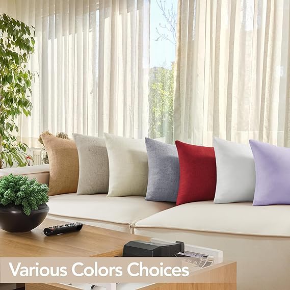 Image of Premium Polyester Fiber Cushion Fillers - Pack of 2 Pcs | 22 x 22 Inches | Burgundy| Cushions, Sofa Pillow, Cushion for Sofa, Cushion for Bed, Decorative Pillow, Pillow for Support