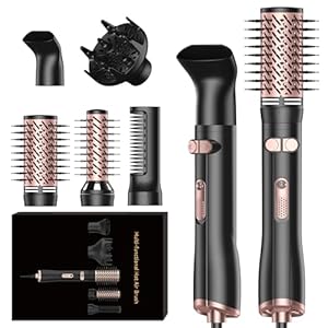5 In 1 Magic Styler Hair Stylers For Women, 1000w Hair Dryer Brush With Auto Rotating 360° Blow Dryer Brush, Air Curler, Air Dryer Hair, Multi Stylersfor Straightening Curling Volumizing & Drying Hair