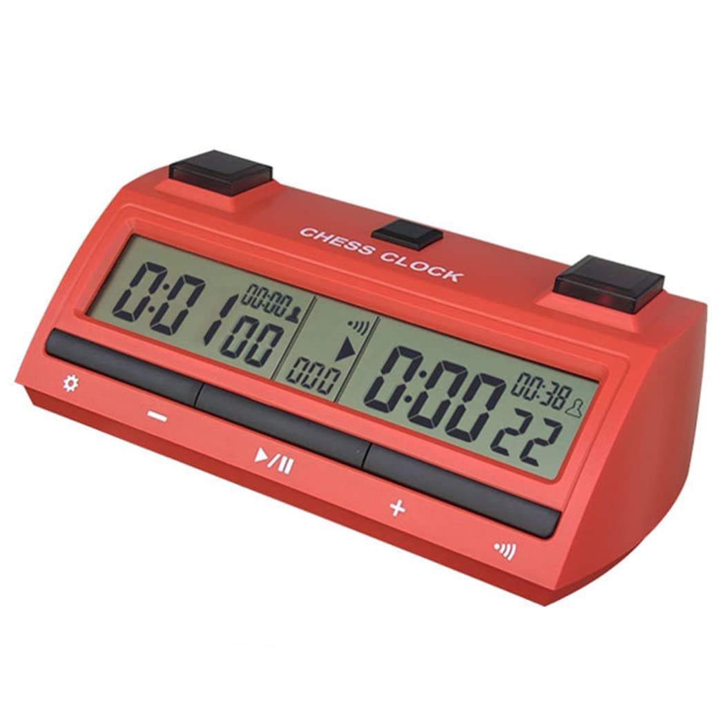 MRKU Orologio Digitale per Scacchi Timer Digitale per Scacchi Professionale per Giochi da Tavolo Timer Ottimo per Scacchi Scacchi Cinesi Shogi Go, Marrone