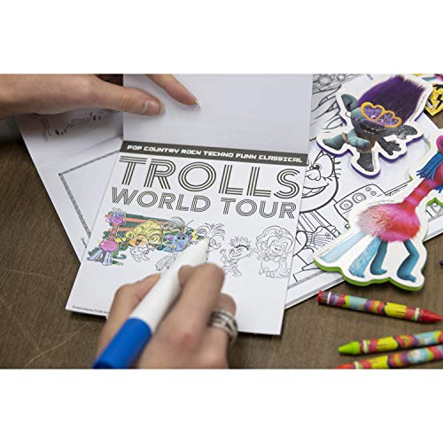 Image of Bendon Trolls World Tour 24-Page Color Activity Book Imagine Ink Magic Pictures with Marker 47353