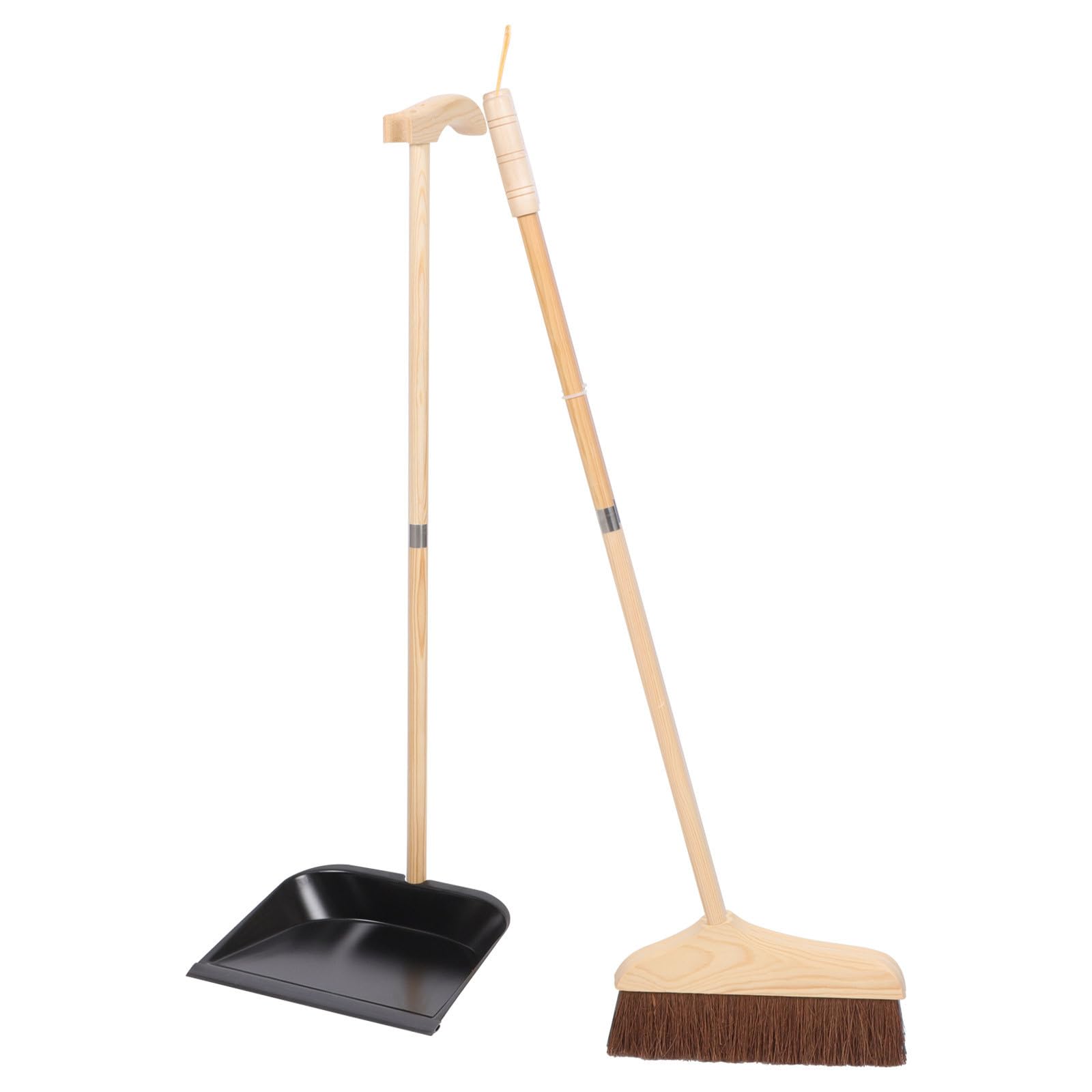 Holz Kehrset mit Kehrblech und Handfeger, Ergonomisch