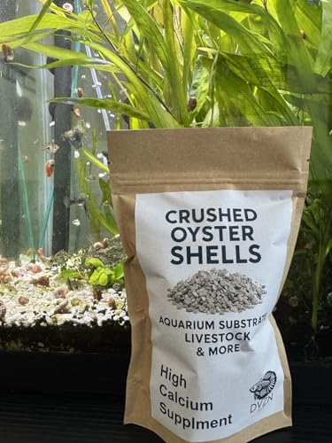 DVZN Aquatics Crushed Oyster Shells (Poultry Feed, Hermit Crab Treat, Aquarium Substrate, PH Balancer, Garden Soil Amendment) (One Pound)