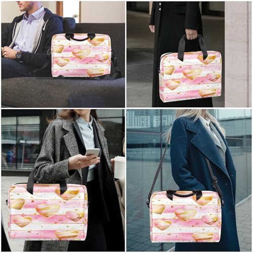 Maletín para portátil 16 pulgadas rosa con diseño de corazones miniatura 7