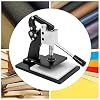 Manual Leather Cutting Machine, Fabric Paper PVC Sheet Plate Die Cutter Hand Press Sampling Punching Machine Tool Press Molding Machine for Leather Fabric Paper Max.18mm/ 0.7in Pressure Stroke