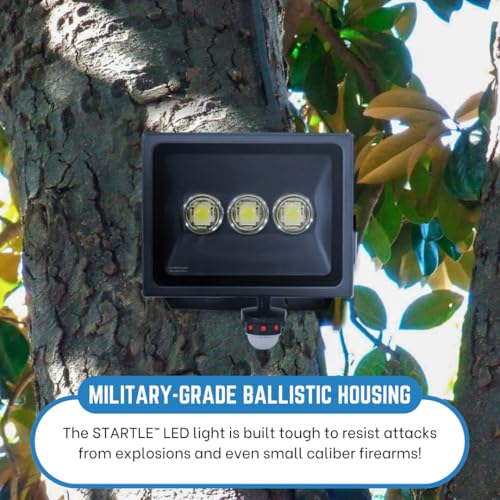 Startle Security Light - Outdoor Motion Detection Home Security Flood Light - Brightest LED Floodlight Motion Sensor - Security Motion Detector Anti-Theft Light for Yard, Garage, Porch - Image 2