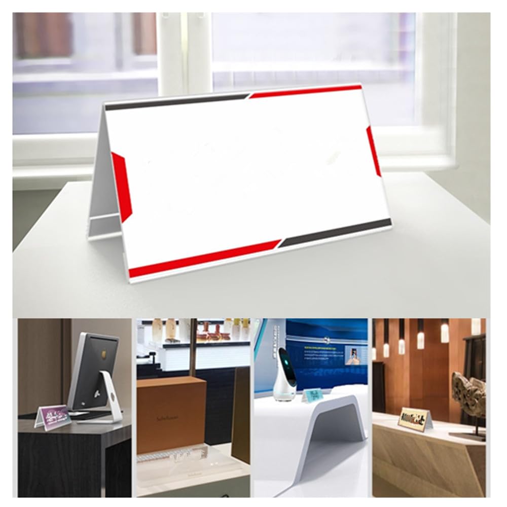 8 pcs présentoirs de table, 10 x 15 cm, porte-alertes de table, présentoir pour affiches, acrylique clair pour Porte-Menu, Porte Affiche, Flyers