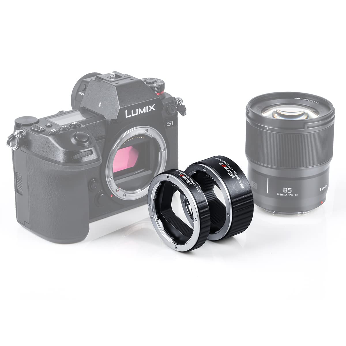 VILTROX DG-L Autofokus Makro Zwischenringe 12mm 24mm für Makrofotographie Kompatibel mit L-Mount Kamera und Objektiv Leica SL SL2/Panasonic S1 S1R S1H/Sigma FP