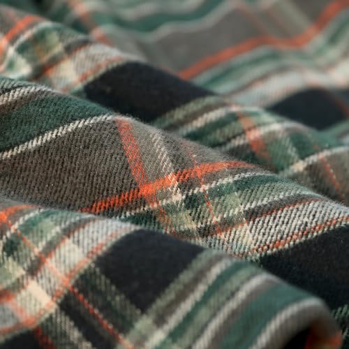 Image of Dubinik Mens Shacket Flannel Shirt for Men Lightweight Jacket Casual Plaid Coat with Warm Lining Long Sleeve Button