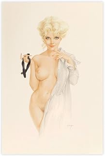 Alberto Vargas Beautiful Paintings Girls, Retro Girls Modern Art Sexy Nude Women Canvas Poster Wall Art Picture Paintings for Living Room Bedroom Decoration Unframe-style12x18inch(30x45cm)