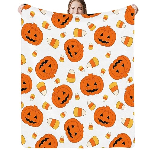 Couverture d'Halloween en flanelle douce, idée cadeau lit et sofa