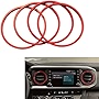 JDMCAR Compatible with 2023 Toyota Tacoma Premium Aluminum Alloy A/C Vent Ring Outer Trim Decoration Covers fit 2016-2021 2022 Tacoma A/C Outlet Vent Accessories -(4 pcs Set, Red)