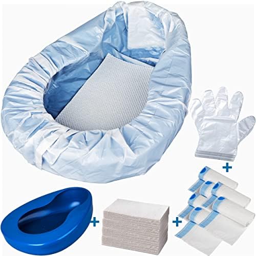 Bedpan Set with 30 Super Absorbent Pads and Disposable