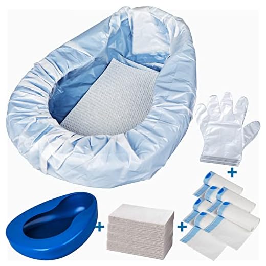 Bedpan Set with 30 Super Absorbent Pads and Disposable Liners, Bed Pans for Elderly Females Women and Men Comfortable, Thick PP Extra Large Heavy Duty by MINIVON