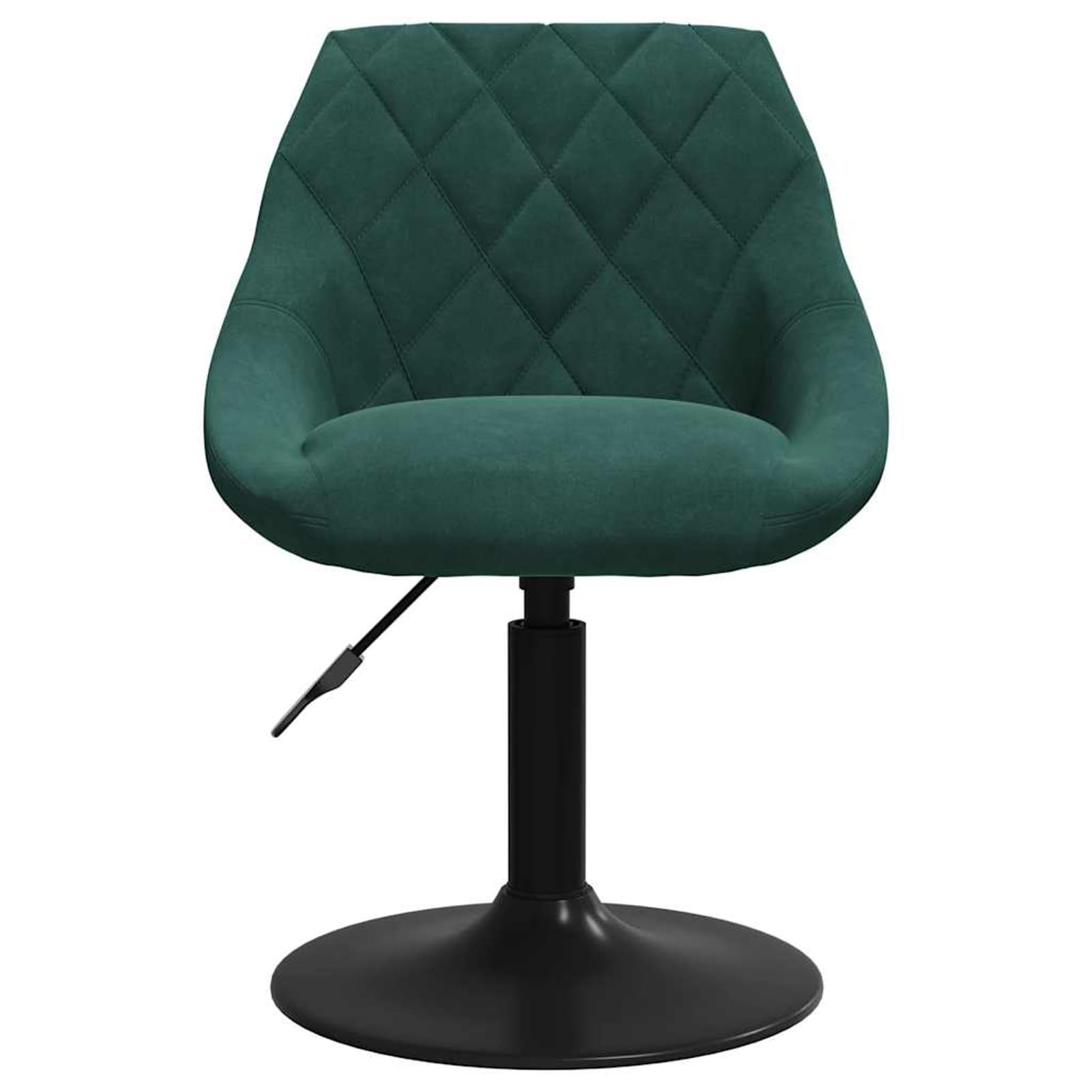 Sedie da Pranzo Girevoli, 4 Pezzi Design Moderno in Velluto Verde Scuro con Schienale Ergonomico e Base in Acciaio, Regolabili in Altezza con Meccanismo a Gas, per Sala da Pranzo e Ufficio Domestico