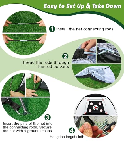 MUVPOH 10x7FT Golf Practice Net
