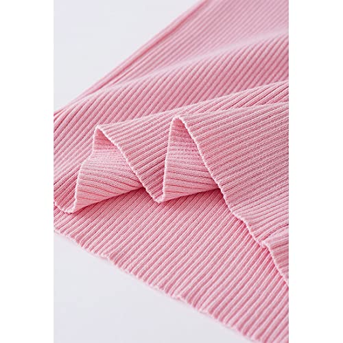 Image of CHICWISH Women's Black /White /Pink Ruffle Mesh Boat Neck Knit Top