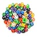 Wiz Dice Polyhedral RPG Dice from D4 to D20| Role Playing Game Dice| D&D Dice in Random Colors| D10(00) Polyhedral - 100 Pack