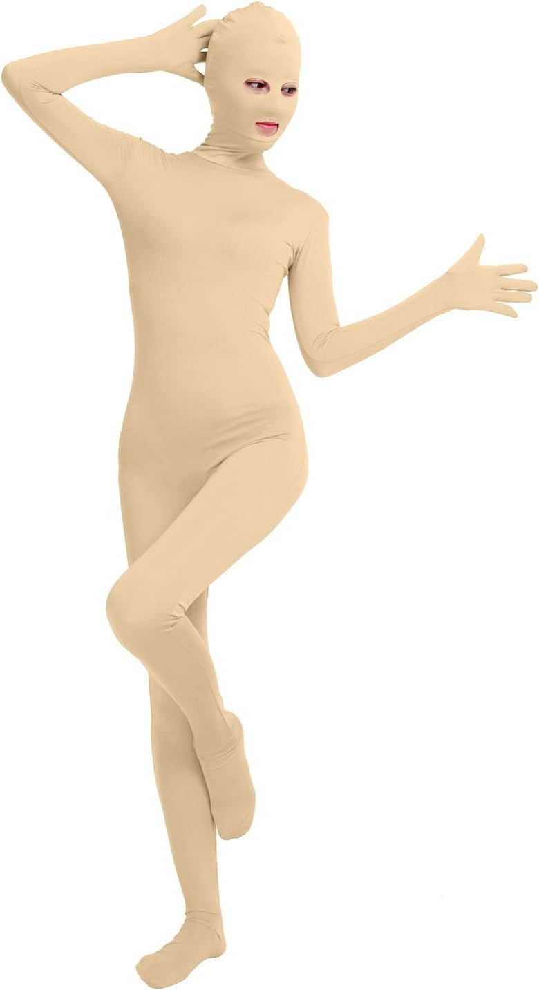 Shinningstar Unisex Cos Bodysuit Eyes Open Mouth Open Spandex Zentai Full Body Unitard