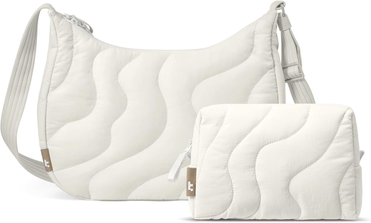 tomtoc Electronics Organizer Travel Case & 9L Puffer Sling Crossbody Bag