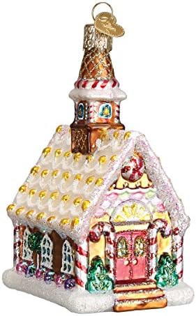 Old World Christmas Collection Glass Blown Ornaments for Christmas Tree Gingerbread Church