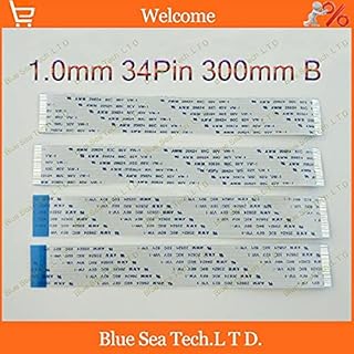 Davitu Wiring Harness - FFC/FPC Flexible Flat Cable 1.0mm pitch 34 pin 300mm Isotropy (Type A) or Anisotropy (Type) cable,AWM 20624.80C 60V VW-1 - (Color: Anisotropy (Type B), Length: 100 PCS)