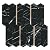 Tilingview 10-Sheet PVC Peel and Stick Tile for Kitchen Backsplash, Long Hexagon Self-Adhesive Metal Mosaics for Background, Bathroom, Home Décor (Black Marble)