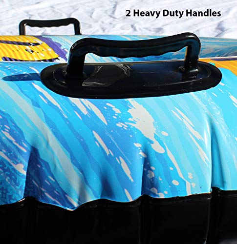 Flexible Flyer Inflatable Snow Tube. 1-2 Person Double Sled for Kids & Adults Sledding - Image 6