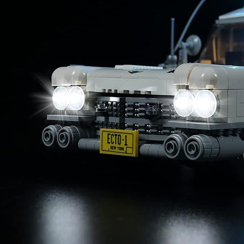 Miniatura 5 de Kit de luz LED RC con sonido para Lego 10274 Kit de construcción, kit de iluminación de construcción de decoración para (Ghostbusters Ecto-1). (Solo