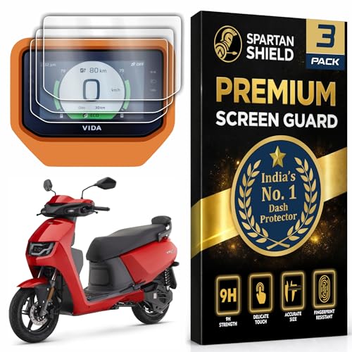 Image of Spartan Shield [3 PACK Screen Guard For Hero Vida VX2 Plus & VX2 Go (2025+) Electric Scooter || 4.3 Inch Color TFT Display Protector VX2Plus VX2Go Evooter [NOT TEMPERED GLASS] (Pack 3 [Glossy])