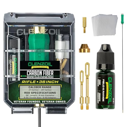 Clenzoil Carbon Fiber Gun Cleaning Rod Kit - Gun Cleaner Kit for Gun Maintenance - Rifle Cleaning Solution - 36