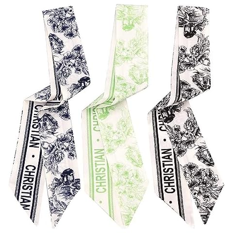 QTMY 3 Pack Purse Scarf for Bags Silk Head Scarf for Hair Handbag Women Scarfs Band Hair Neck Scarves Fashion Gifts,97 (1) Cover