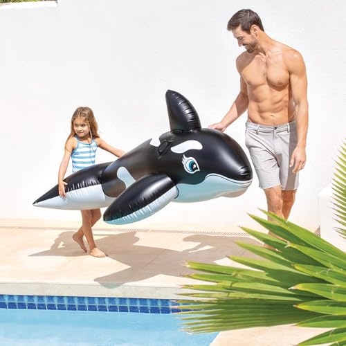 Intex 58561NP - Aufblasbares Reittier Orca, Vinyl, Mehrfarbig, 193x119 cm