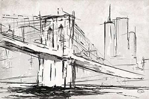 Brooklyn Sketch Poster Print by OnRei (12 x 18)