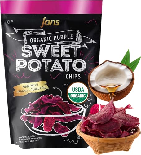 Jans Purple Sweet Potato Chips, 4 oz – Baked Sweet Potato Ch...