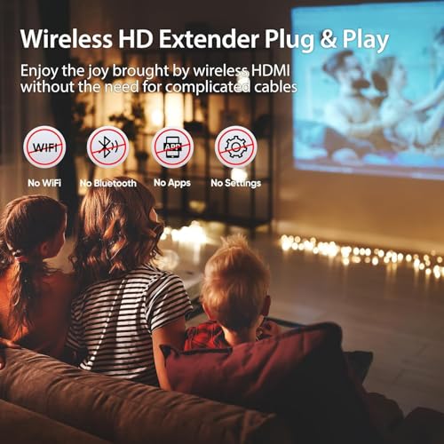 Image of Upgraded Wireless HDMI Transmitter and Receiver 328FT /100M Plug and Play