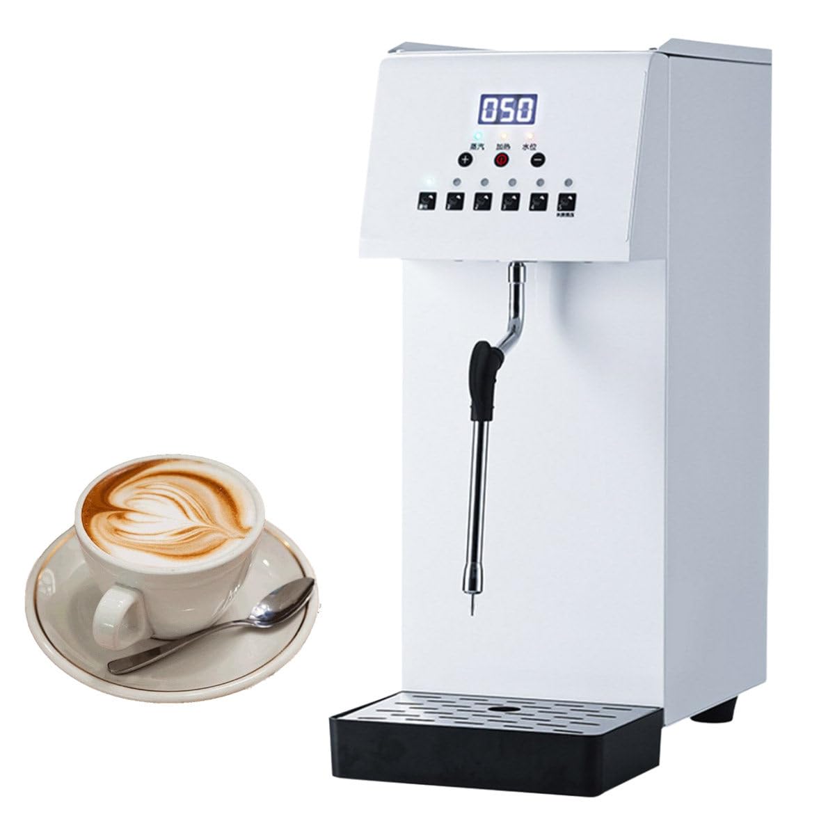 Spieniacz do mleka i spieniacz do mleka, stalowy ekspres do kawy espresso, wielofunkcyjny do przygotowywania kawy i deserów