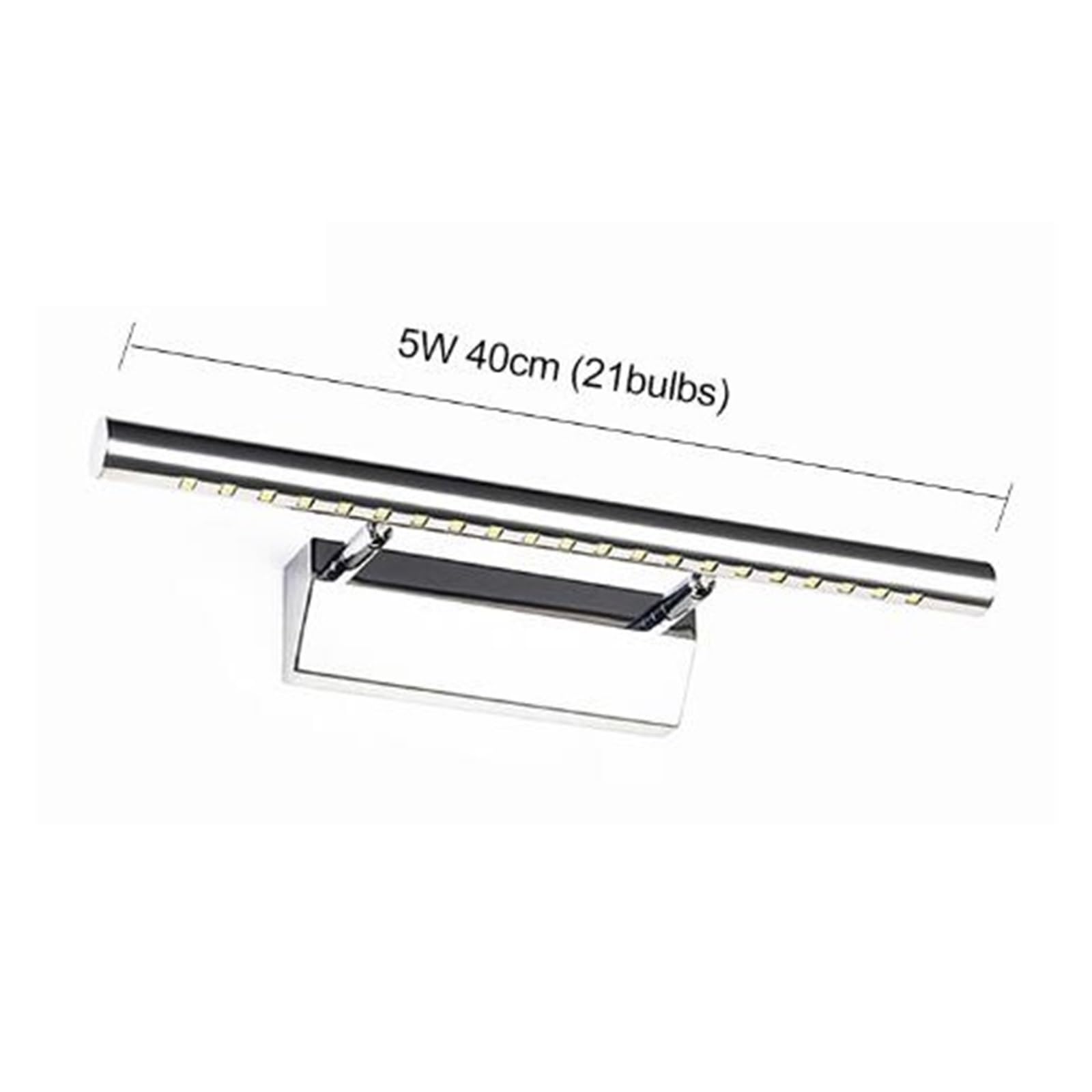 Luci Esposizione Per Quadri Lampada Da Parete A LED In Acciaio Inossidabile Di Alluminio 3W / 5W / 7W Luce Bianca Calda Bianca For Armadietti A Specchio Da Bagno Con Interruttore(Warm white,5W 40cm)