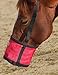 Harrison Howard Horse Muzzle Feed Bag Nylon Mesh Grain Feed Bag with Padded Neck Strap Adjustable Belt Pink Medium