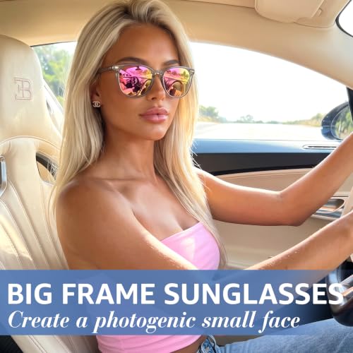 Image of Myiaur Polarized Sunglasses for Women with UV400 Protection Mirrored Lens