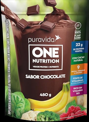 One Nutrition Vegan Protein+Nutrientes Sabor Chocolate de 450g-Pura Vida