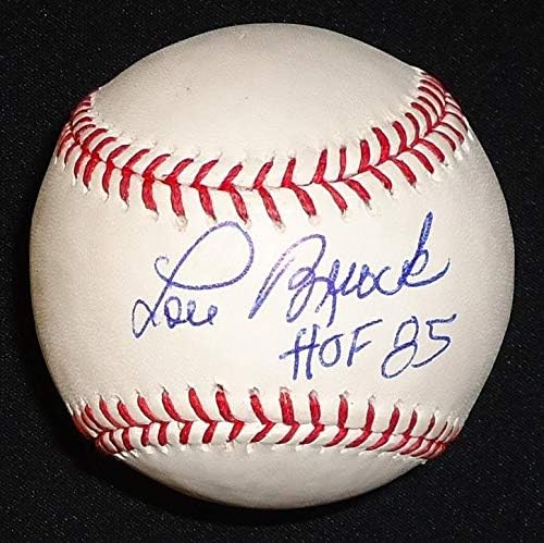 Lou Brock Autographed Baseball with HOF- Official Major League Ball - Autographed Baseballs
