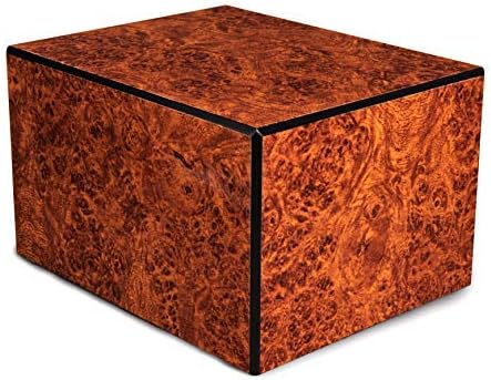 Chateau UrnsChateau Urns - Society Collection - Adult Cremation Urn - Memorial Box for Ashes - Large (up to 205 lbs) - Burl Finish