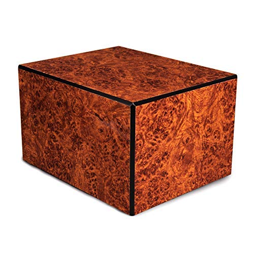 Chateau Urns - Society Collection - Adult Cremation Urn - Memorial Box for Ashes - Large (up to 205 lbs) - Burl Finish