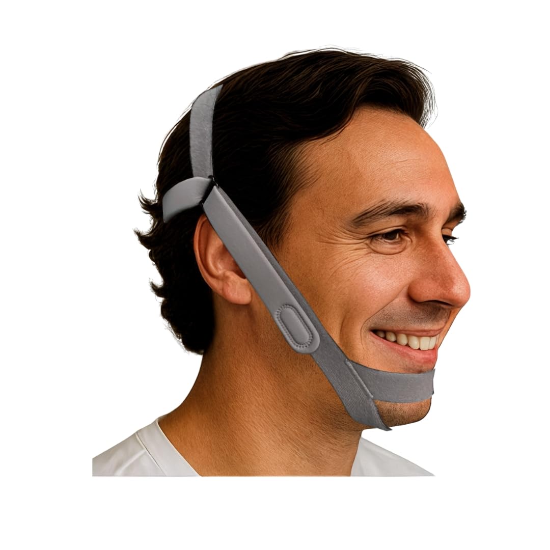Kinnband, Kinnband für CPAP Benutzer, Behandlung von Schlafapnoe und Schnarchreduktion, Verminderung von Mundleckagen, Kinnband Schlafapnoe