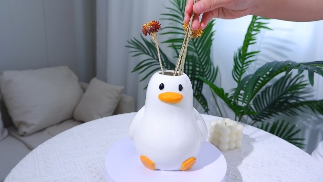 Amazon.com: Mougigi Unique Duck Vase - Cute White Ceramic