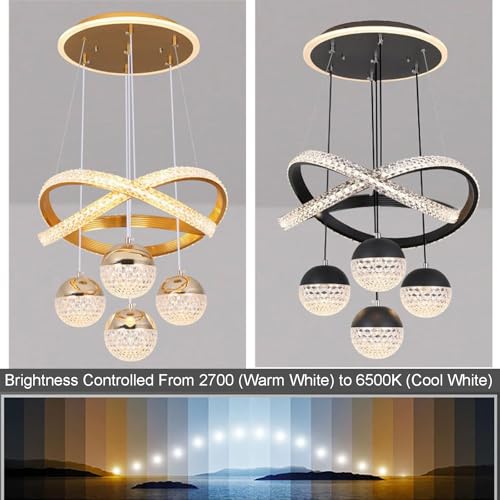 Lámpara colgante moderna regulable led para sala de estar y cocina 7