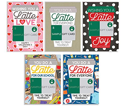 Tiny Expressions Coffee Gift Card Holders With White Envelopes (4 Valentine Card Holders) #TOP6